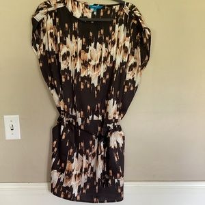 Derek Lam for Design Nation Dress Tie Waist Watercolor Small S